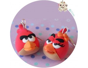 Cercei "Red Angry Birds" indragostite