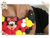 Colier "Minnie Mouse" in nuante de rosu galben si negru