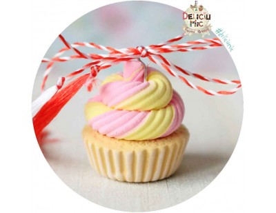 Martisor Pandantiv Vanilla & Strawberry Cupcake