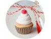 Martisor Pandantiv Cupcake cu frisca si cireasa