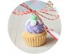 Martisor Pandantiv  Cupcake lila cu floricica alba