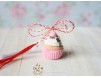 Martisor Pandantiv Cupcake de Capsuni cu vanilie