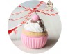 Martisor Pandantiv Cupcake de Capsuni cu vanilie