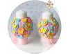 Set 2 Lumanari pitice de nunta - Fluturi multicolori