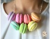 Colier handmade "7 Macarons" din pasta polimerica