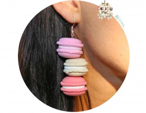 Cercei handmade "3 Macarons"