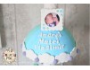 Lumanare botez "Carusel" personalizata cu poza bebelusului