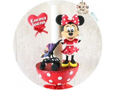 Lumanari botez "Minnie Mouse" & Bebelus in Carucior