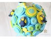 Lumanare Scurta de botez pentru baieti cu tema "Minionii"