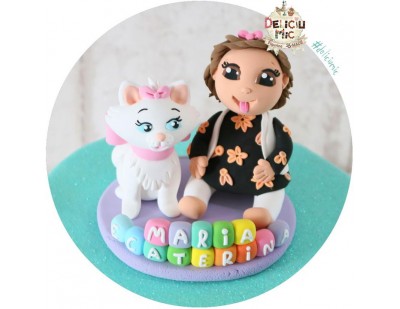 Figurina de tort Bebe & Pisicuta Marie - pisicile aristocrate