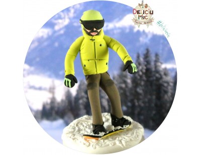 Figurina de tort Snowboard