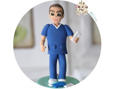 Figurina de tort aniversar - Doctor Veterinar