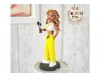 Figurina Personalizata " Make-up artist " cu pensule (18 cm inaltime)