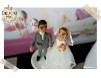 Figurine tort nunta cu baloane personalizate cu data nuntii