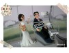Figurine de tort pentru nunta - Mireasa Medic Dentist si Mirele pacient + Unit Dentar