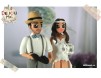 Figurine Tort Nunta  - Mirele cu Palarie si Maneta de Playstation