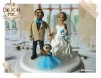 Figurine de Tort pentru Nunta - Mire, Mireasa si fetita 