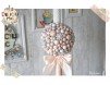Lumanare de botez cu flori si perle sidefate - pentru fete / baieti