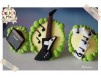 Accesorii decorative "Botez Rock & Roll" cu tija din sarma, pentru inserat in ornamentele florale