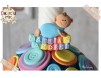 Lumanare de botez pentru baieti decorata cu un magnet Smiley Baby Boy