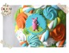 Lumanare de botez Winnie the Pooh cu bezele si marshmallows multicolore