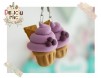 Cercei handmade - Cupcake de afine