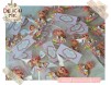 Marturie botez "Cute Baby" - fetita cu bonetica, stand pe cuburi personalizate cu numele bebelusului