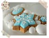 Colier statement "Happy White Winter" cu stelute decorate cu fulgi de zapada