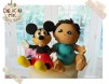 Figurina de tort pentru copii  - baietel alaturi de Mickey Mouse