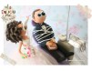 Figurine de tort pentru nunta - Mireasa Medic Stomatolog si Mirele pacient + Unit Dentar + Carte