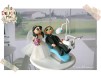 Figurine de tort pentru nunta -Unit dentar bleo, Mireasa Medic Stomatolog si Mirele pacient