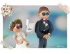 Figurine de tort pentru nunta - Mirii sunt suporteri de fotbal