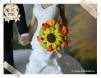 Figurine de tort pentru nunta - Mire cu baloane galbene