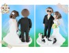 Figurine de tort pentru nunta - Mirii si cele 3 pisicute