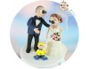 Figurine de tort pentru nunta - Mire, Mireasa si bebelusul lor
