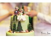 Figurine de tort pentru nunta - Miri pasionati de biciclete