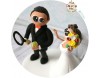 Figurine de tort pentru nunta - Mire pasionat de tenis