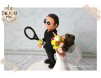Figurine de tort pentru nunta - Mire pasionat de tenis