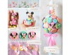 Lumanari botez Minnie Mouse cu fluturi multicolori