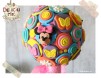 Lumanari botez Minnie Mouse cu fluturi multicolori