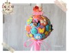 Lumanari botez Minnie Mouse cu fluturi multicolori