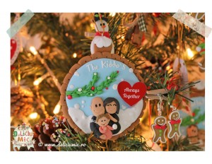 Glob personalizat pentru brad - Craciun in familie