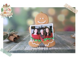 Decoratiune "Omulet de turta dulce cu Rama Foto alba"