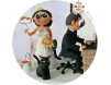 Figurine Tort Nunta - Mireasa Inginer si Mirele IT-st & pisica