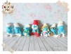 Set 7 Strumfi - figurine de tort