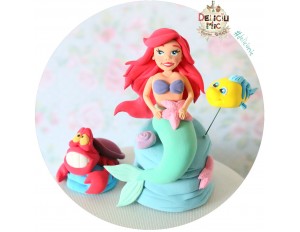 Figurine de tort Mica Sirena - Ariel, Pestisor si Rac