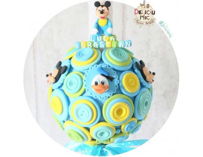 Lumanare de botez "Mickey Mouse & Donald Duck"