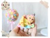 Marturie de botez magnet "Cute Baby Girl" fetita cu tutu galben personalizata cu numele 