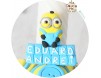 Marturie de botez "Minion" - personalizat cu numele bebelusului 