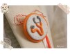 Martisor Brosa handmade Stetoscop portocaliu